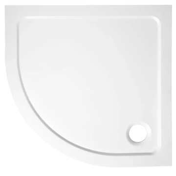 AQUALINE TECMI íves öntöttmárvány íves zuhanytálca, 90x90x3cm, R55