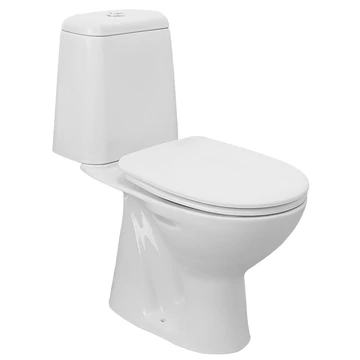 AQUALINE RIGA monoblokkos WC, alsó kifolyású, króm duál gombos öblítőmechanika