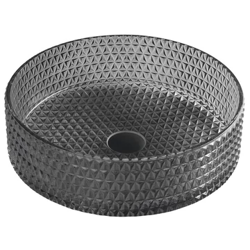 BEAUTY MARAGUA üvegmosdó, átm:39,5cm, fekete