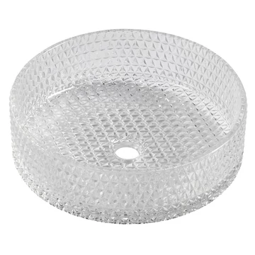 MARAGUA gravírozott üvegmosdó, átm:39,5 cm