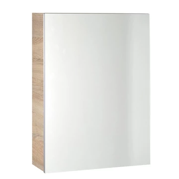 AQUALINE VEGA tükrösszekrény, 50x70x18cm, platinatölgy