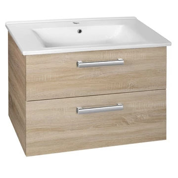 AQUALINE VEGA mosdótartó szekrény, 2 fiók, 72x57,6x43,8cm, platinatölgy