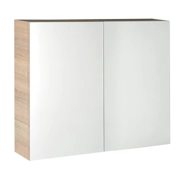 AQUALINE VEGA tükrösszekrény, 80x70x18cm, platinatölgy