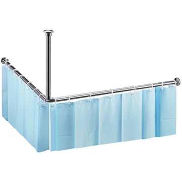 BEMETA ZUHANY Zuhanyfüggöny tartó, sarok kivitel, átm:25mm, 900x500x900mm, inox/polírozott (101120042)