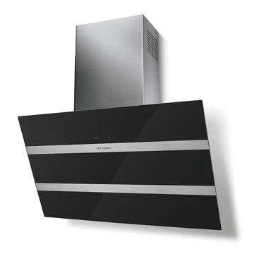 FABER Steelmax EV8 LED BK/X A80 fali páraelszívó, fekete-üveg, 80 cm