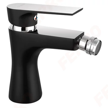 FERRO ALGEO SQUARE bidécsaptelep, 5/4" automata leeresztő szettel, fekete-króm