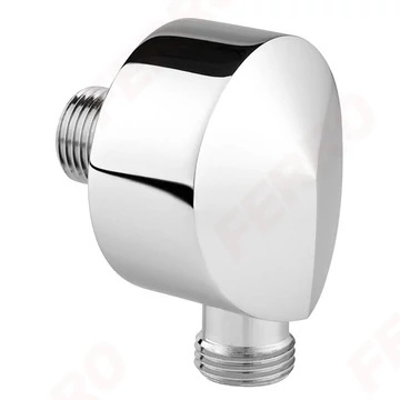 FERRO Sarokcsatlakozó zuhanycsőhöz, kerek, 1/2", króm