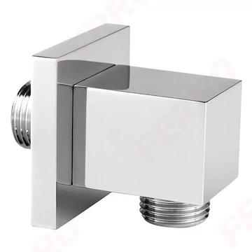 FERRO Sarokcsatlakozó zuhanycsőhöz, szögletes, 1/2", króm