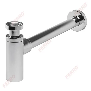 FERRO ROTONDO hengeres búraszifon, állítható lefolyó, rozettával, 5/4”x32 mm, króm