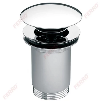 FERRO ROTONDO Click-Clack leeresztő szelep, túlfolyós mosdóhoz, 5/4", fém