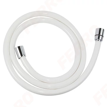 FERRO fehér PVC zuhanycső, csavarodásmentes, 150cm