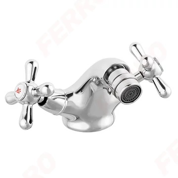 FERRO RETRO NEW bidécsaptelep, 5/4" automata leeresztő szettel, króm
