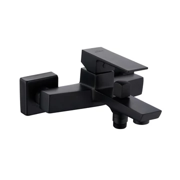 INVENA PAROS BLACK kádcsaptelep, fali, zuhanyszett nélkül, fekete, waterplating bevonat