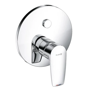 KLUDI Pure&Solid falsík alatti kád/zuhany csaptelep PUSH & SWITCH funkcióval, visszafolyásgátló nélkül