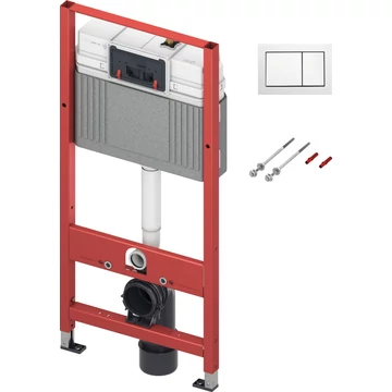 TECE Base falba építhető WC szett Base tartállyal, fehér nyomólappal, 1120 mm