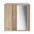AQUALINE ZOJA tükrösszekrény LED világítással, balos, 60x60x14cm, platina tölgy