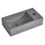 SMALL CREST R beton mosdó lefolyóval, jobbos, 40x22cm, szürke gránit