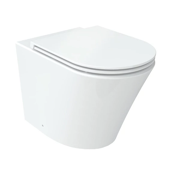 WELLIS Clement Rimless álló WC – hátsó kifolyású, mélyöblítésű porcelán WC Slim Soft Closing ülőkével BEMUTATÓ