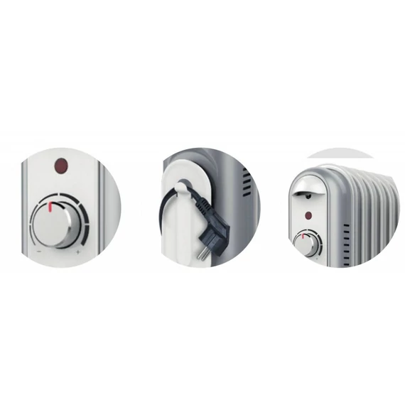 ARDES 4R07S  Elektromos olajradiátor  7 tagos 1500W szürke