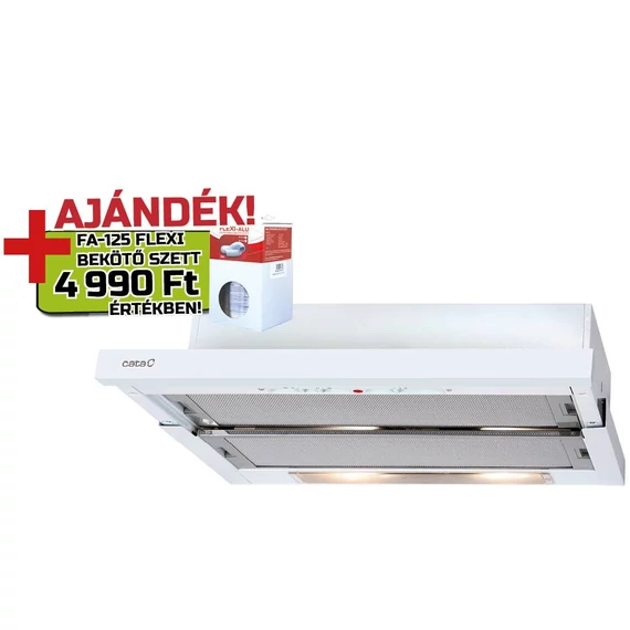 CATA - Páraelszívó TF-5260 WH/L fehér (2 motoros) + FA125/3 bekötő szett