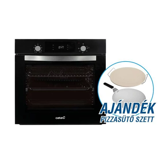 CATA - Beépíthető sütő MDS-8007 BK + Ajándék Pizzassütő szett