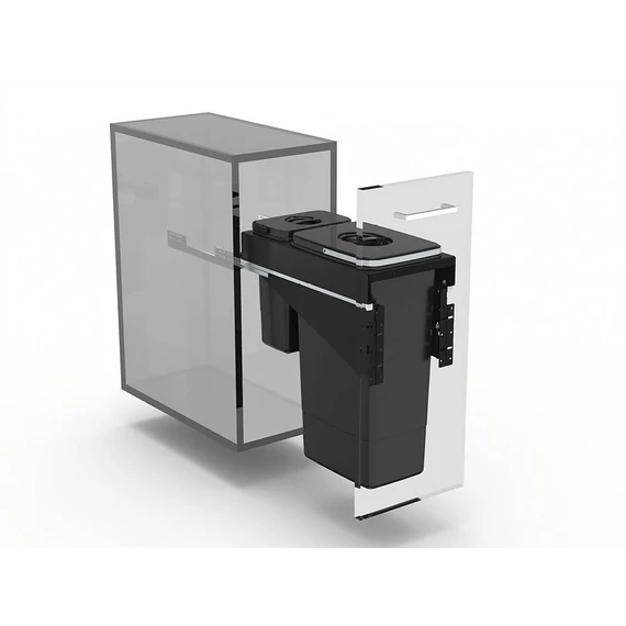 EKOTECH - Beépíthető hulladékgyűjtő FRONT 30 - 1x26 liter+1x7 liter