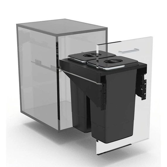 EKOTECH - Beépíthető hulladékgyűjtő FRONT 45 - 2x26 liter