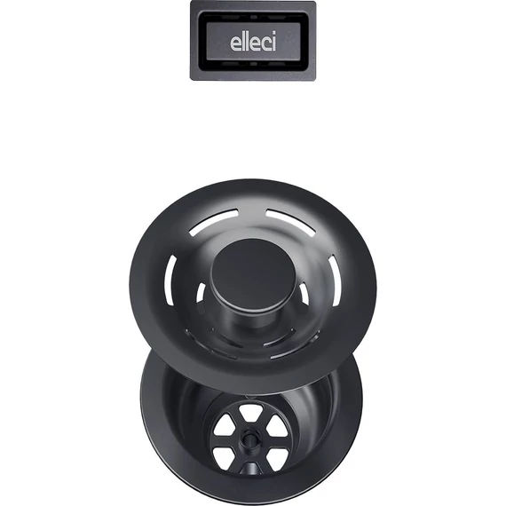 ELLECI - FLOW-PRO szűrő és négyzetes túlfolyó egymedencés mosogatókhoz - fegyveracél