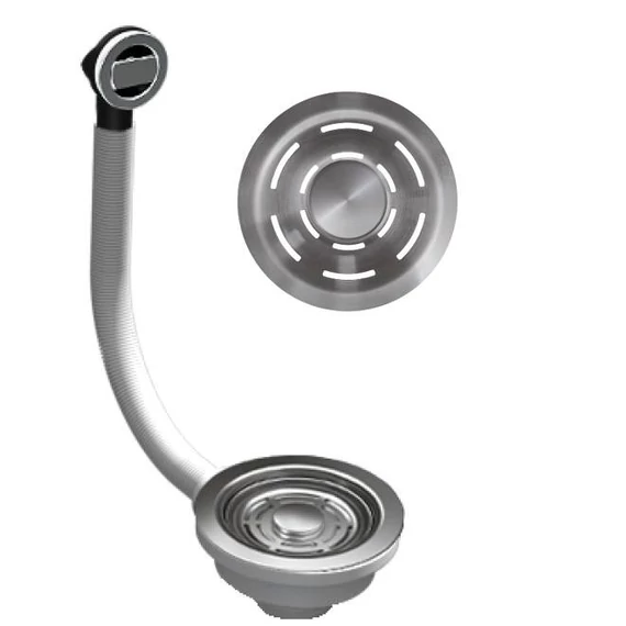 ELLECI - FLOW-PRO szűrő és túlfolyó egymedencés mosogatókhoz inox