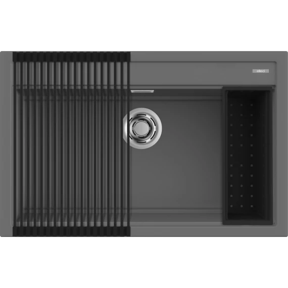 ELLECI - Mosogatótálca Best 130 Workstation Szett Keratek K99 Dark Grey