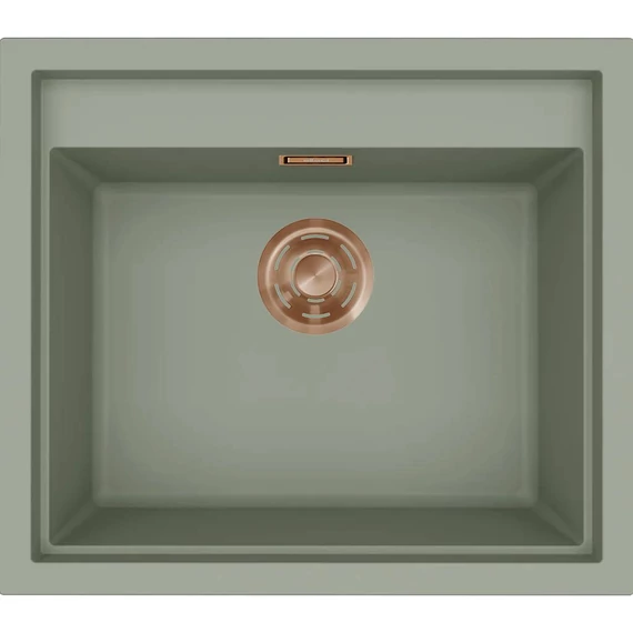 ELLECI- Mosogatótálca Sintesi 105 Keratek K82 Sage Green bronz tartozékokkal
