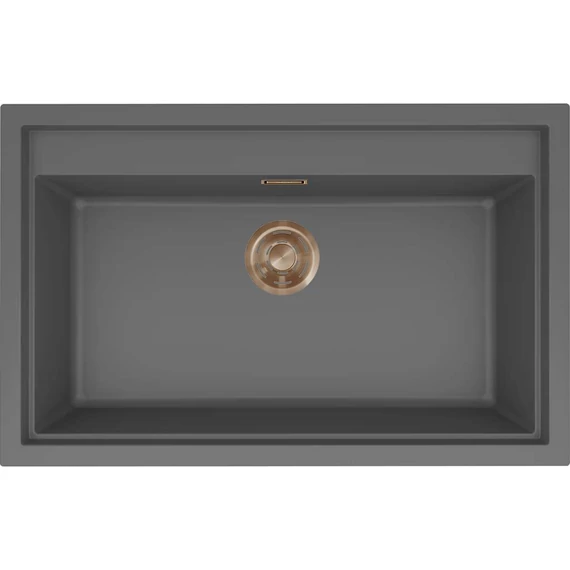 ELLECI- Mosogatótálca Sintesi 130 Keratek K99 Dark Grey bronz tartozékokkal
