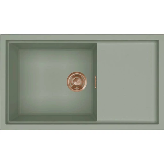 ELLECI- Mosogatótálca Sintesi 410 Keratek K82 Sage Green bronz tartozékokkal