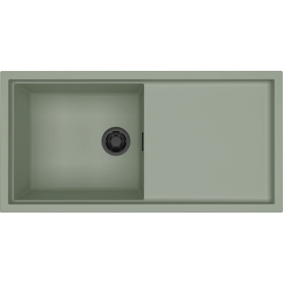 ELLECI - Mosogatótálca Sintesi 480 K82 Sage Green fekete tartozékokkal