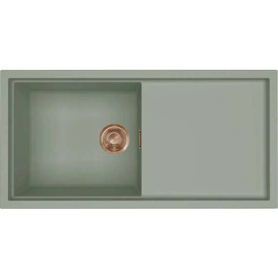 ELLECI- Mosogatótálca Sintesi 480 Keratek K82 Sage Green bronz tartozékokkal