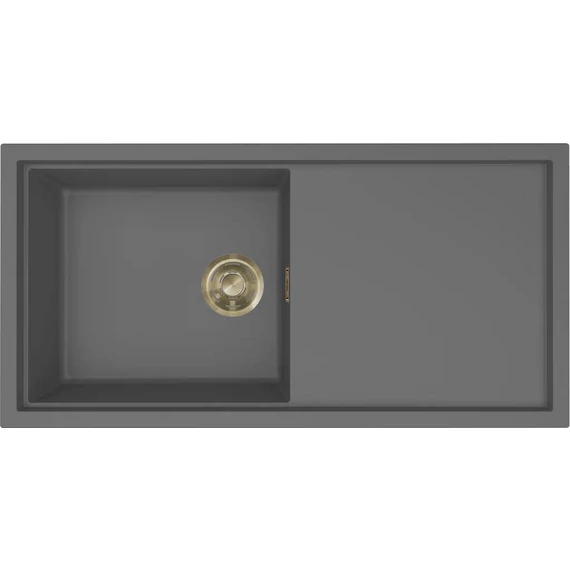 ELLECI- Mosogatótálca Sintesi 480 Keratek K99 Dark Grey arany tartozékokkal