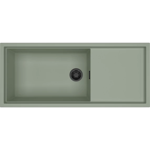ELLECI - Mosogatótálca Sintesi 510 K82 Sage Green fekete tartozékokkal