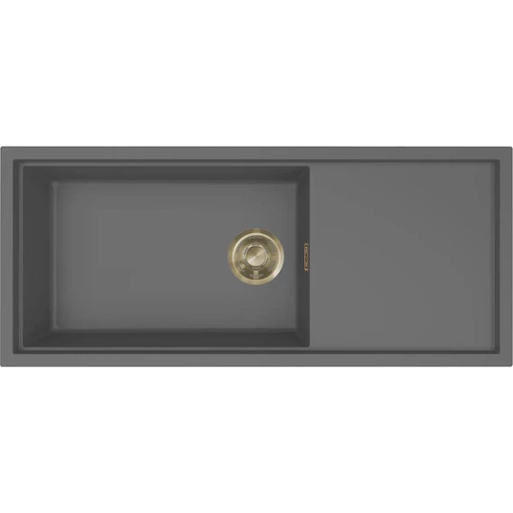 ELLECI- Mosogatótálca Sintesi 510 Keratek K99 Dark Grey arany tartozékokkal
