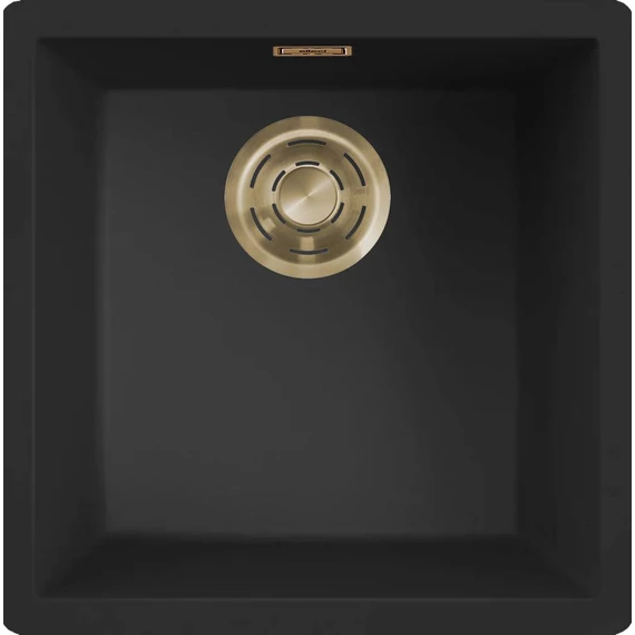 ELLECI- Mosogatótálca Zen-F 102 Keratek K86 Black arany tartozékokkal