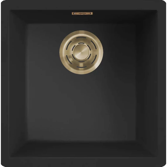 ELLECI- Mosogatótálca Zen 102 Keratek K86 Black arany tartozékokkal