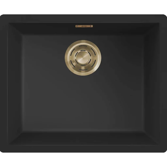 ELLECI- Mosogatótálca Zen-F 105 Keratek K86 Black arany tartozékokkal