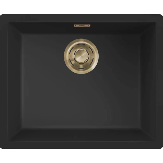 ELLECI- Mosogatótálca Zen 105 Keratek K86 Black arany tartozékokkal