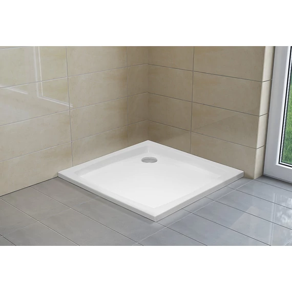 H2O Nero C Slim szögletes lapos zuhanytálca 90x90