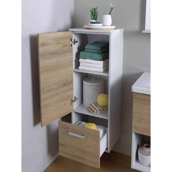 KOLPA SAN EVELIN E1021 szekrény ajtóval és fiókkal GRAY/OAK szürke/tölgy