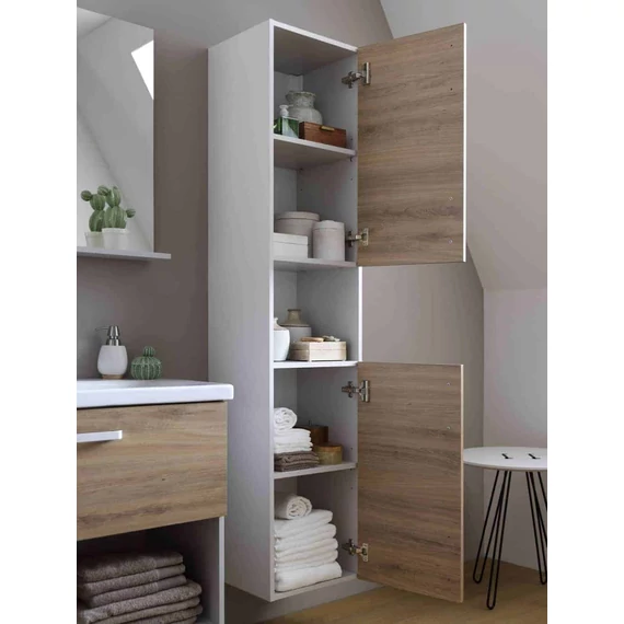 KOLPA SAN EVELIN E1702 szekrény ajtókkal GRAY/OAK szürke/tölgy