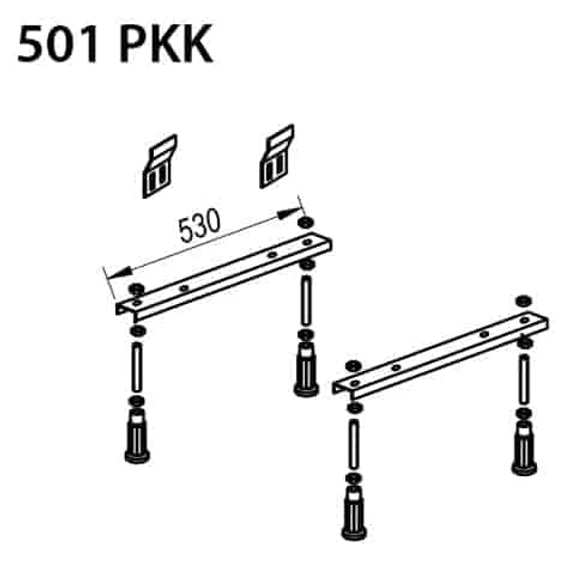 KOLPA SAN Kádláb PKK 501 beépíthető kádakhoz (fali rögzítővel)