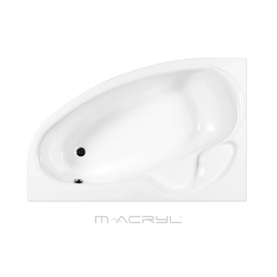 M-ACRYL Daria aszimmetrikus akril kád 160x105 jobbos + Ajándék kádláb és peremrögzítő