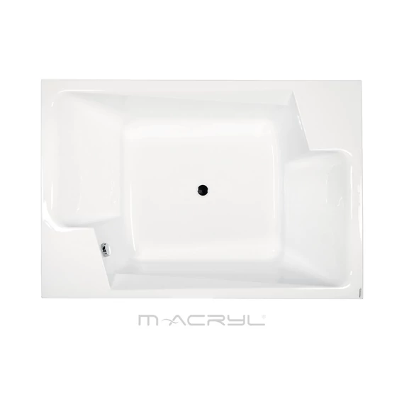 M-ACRYL Grande különleges akril kád 190x125 + Ajándék kádláb és peremrögzítő