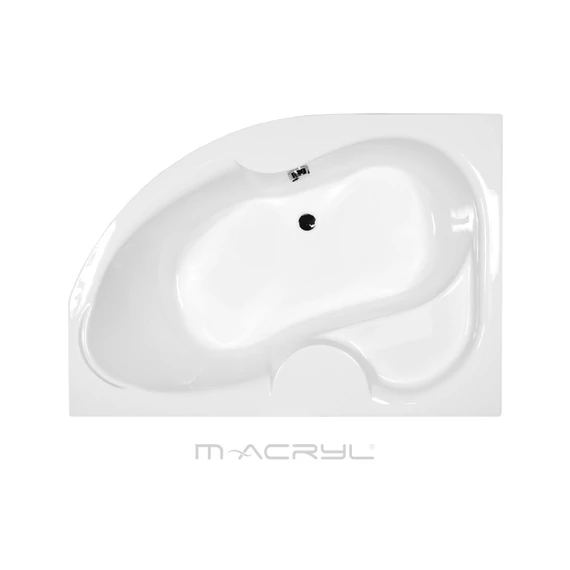 M-ACRYL Azalia aszimmetrikus akril kád 160x105 jobbos + Ajándék kádláb és peremrögzítő