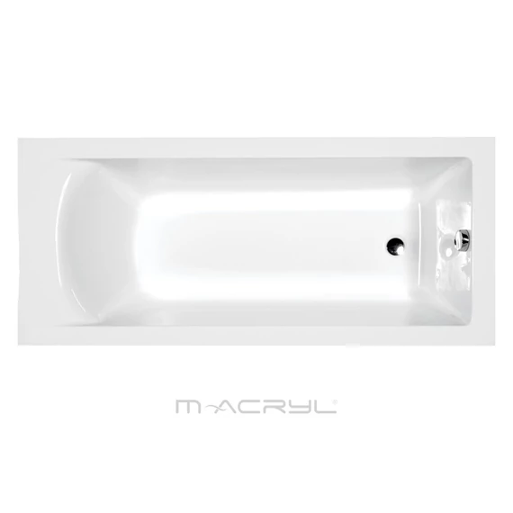 M-ACRYL Fresh egyenes akril kád 160x70 + Ajándék kádláb és peremrögzítő